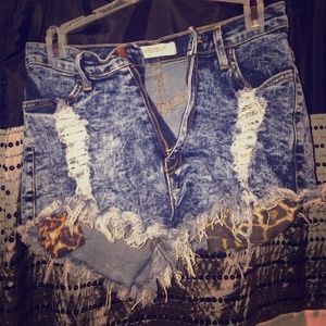 Denim High Waist Shorts
