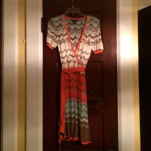 BCBG Maxazria knit wrap dress