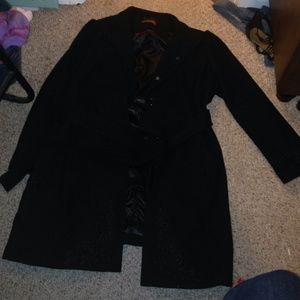 Long wool trench coat