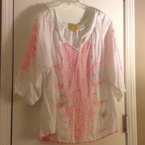 Anthropologie Maeve embroidered peasant blouse