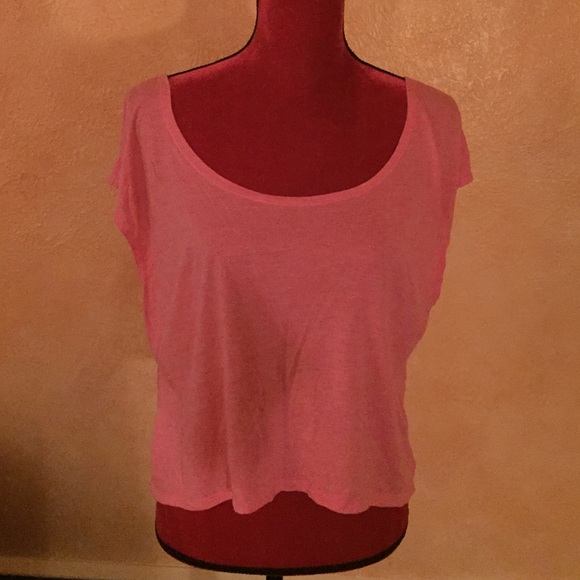 Pink Lace Back Tee