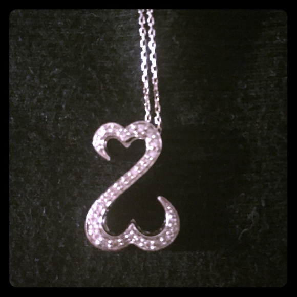 1/4 carat 14K WG Open ❤️ Necklace MAKE AN OFFER!
