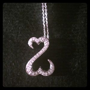 1/4 carat 14K WG Open ❤️ Necklace MAKE AN OFFER!