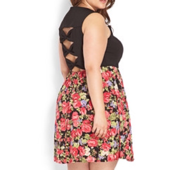 Forever 21+ Plus Size Garden Party Bow Dress