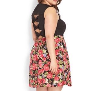 Forever 21+ Plus Size Garden Party Bow Dress