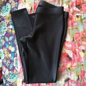 Express Scuba Neoprene, Leather-look Leggings NWOT