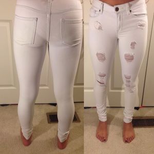 White skinny jeans from bull head pacsun