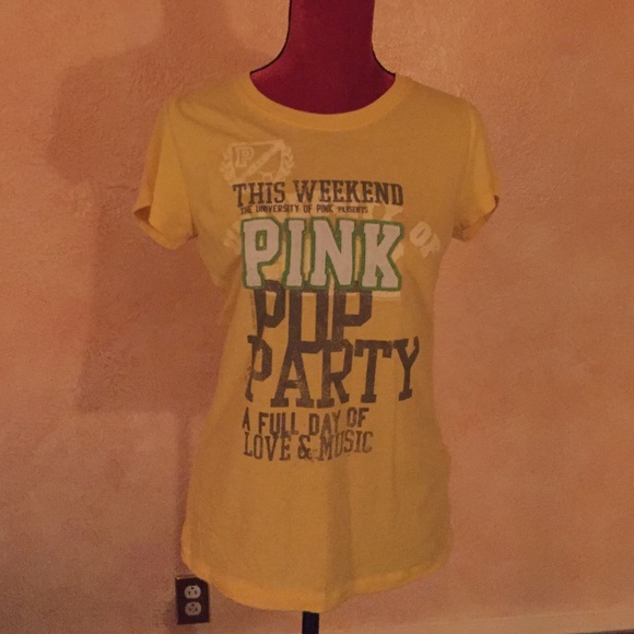 Pink yellow tee