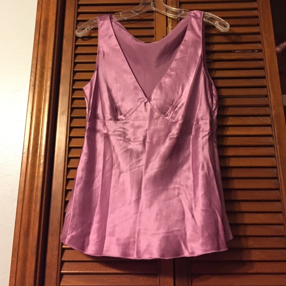 Purple silk sleeveless top