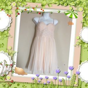 🎉SALE🎉🌸Blush Pink Lace Bustier Dress🌸