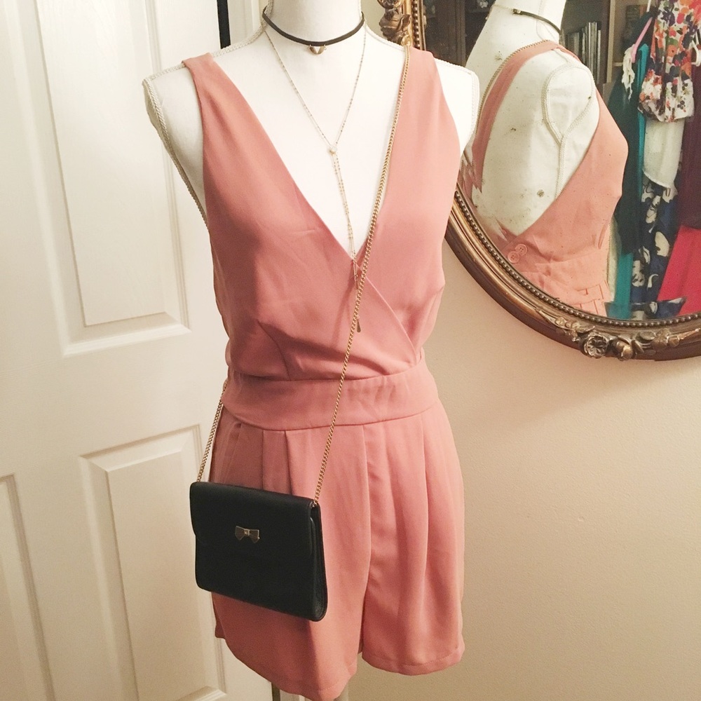 Tobi Dusty Rose, cross-back Romper NWOT