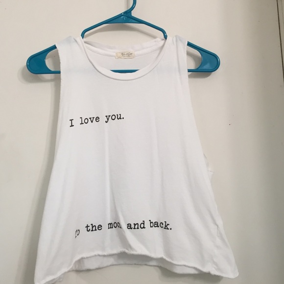 Brandy Melville I love you to the moon muscle tee