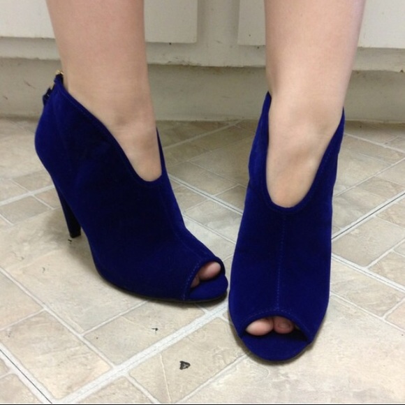 Brand New in the box Royal Blue Peep Toe shoes