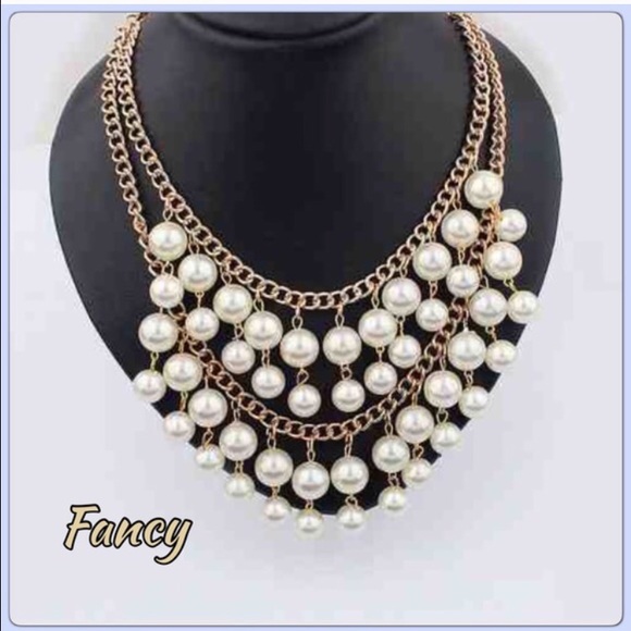 TF Jewelry - Fancy Faux Pearl Fun Necklace