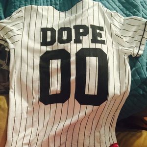 "DOPE" baseball jersey