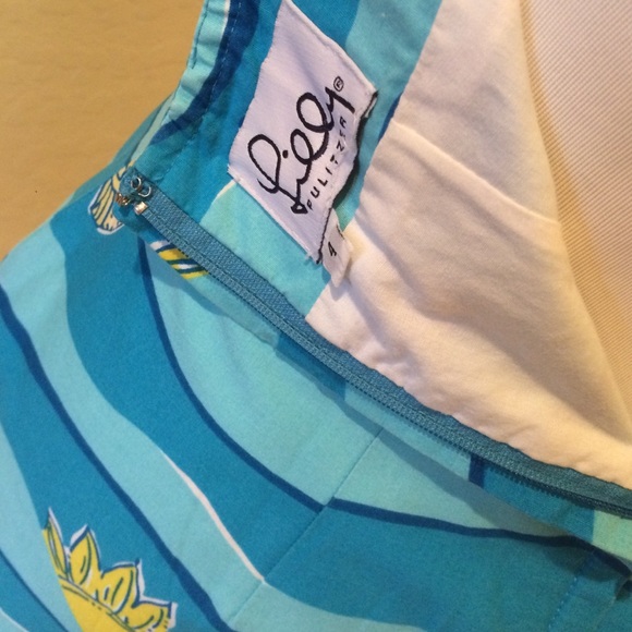 Lilly Pulitzer Turquoise Tasty Waves Halter Dress - Picture 4 of 4