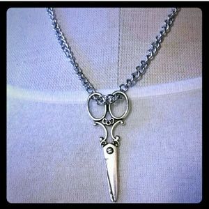 Handmade Cosmetology Scissor Charm Necklace