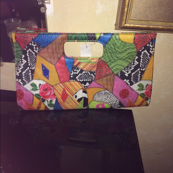 Colorful clutch purse