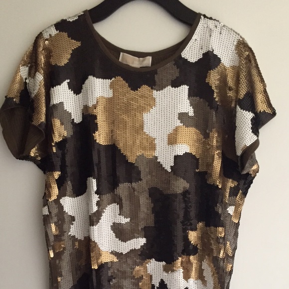 MICHAEL Michael Kors S/S Sequin Camo Dress