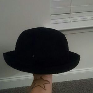 Black bowler hat