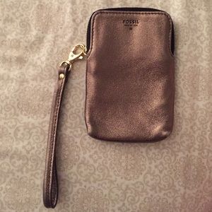 Small Bronze Fossil Wrislet Wallet