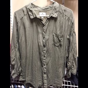 Army Green AE Dolman Sleeve Top