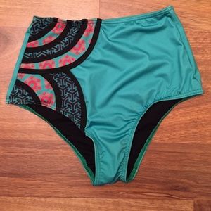 High waisted retro bathing suit bottom