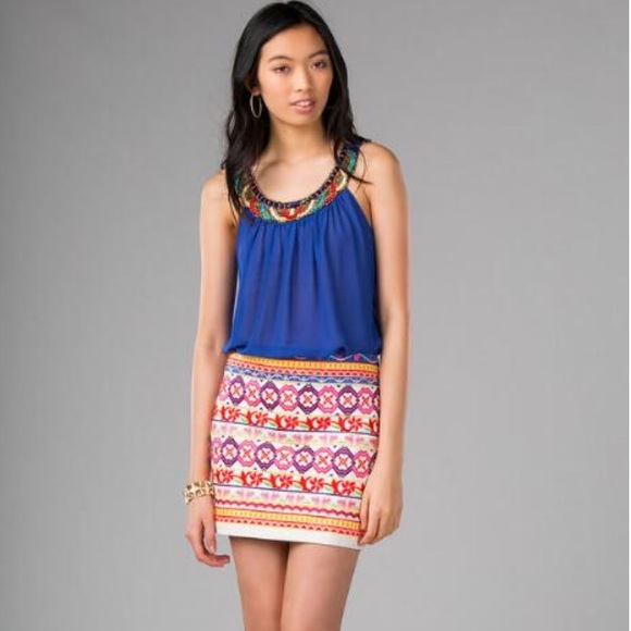 Harper embroidered mini skirt