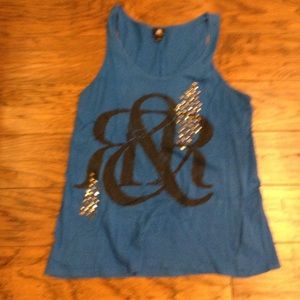 Royal blue studded shirt