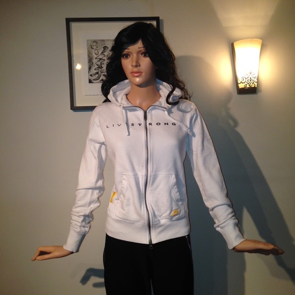 White Nike Livestrong zip up hoodie for @swaitc