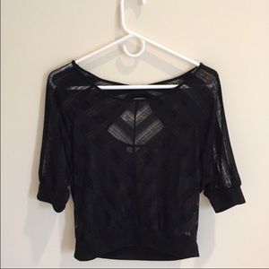 Nordstrom Sheer Black Top