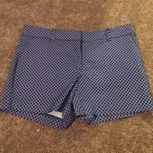 Blue patterned shorts