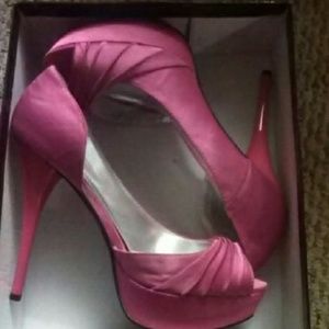 Hot Pink Deb Heels