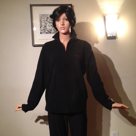 DKNY black quarter zip fleece