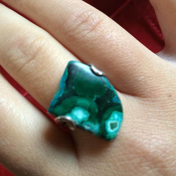 Turquoise Agate and Sterling Silver Ring - Picture 2 of 4