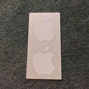 White apple stickers