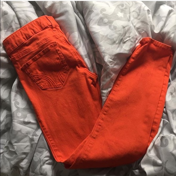 Orange hollister jeans
