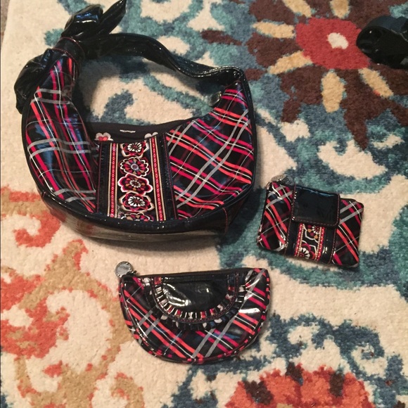 Vera Bradley purse, wallet, and make up bag