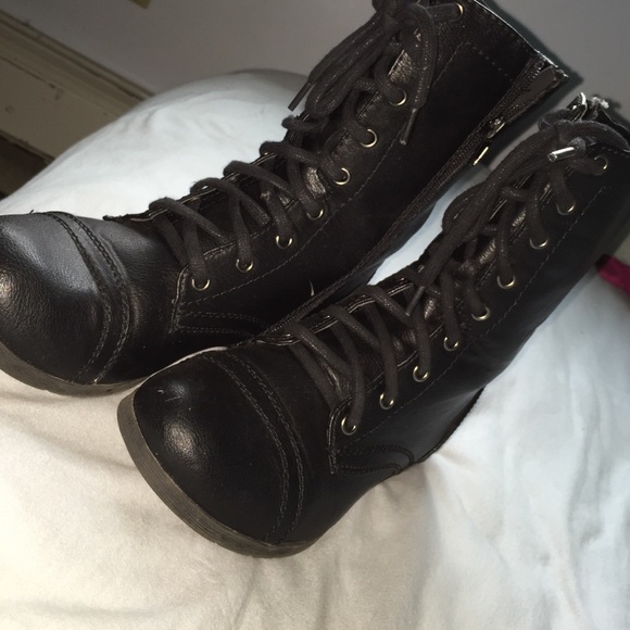 - black combat boots