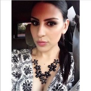 Tanya Kara Jewelry - Black Flower Necklace Tanya Kara Jewelry - Black Flower Necklace