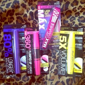 4 new sealed wet n wild mascaras