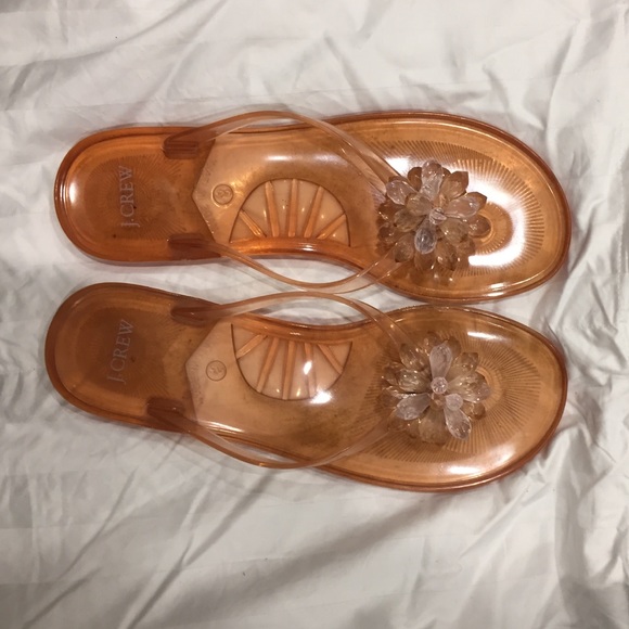 Jcrew jelly flip flops
