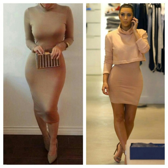Dresses & Skirts - *LAST CALL* Camel "Kardashian" Dress