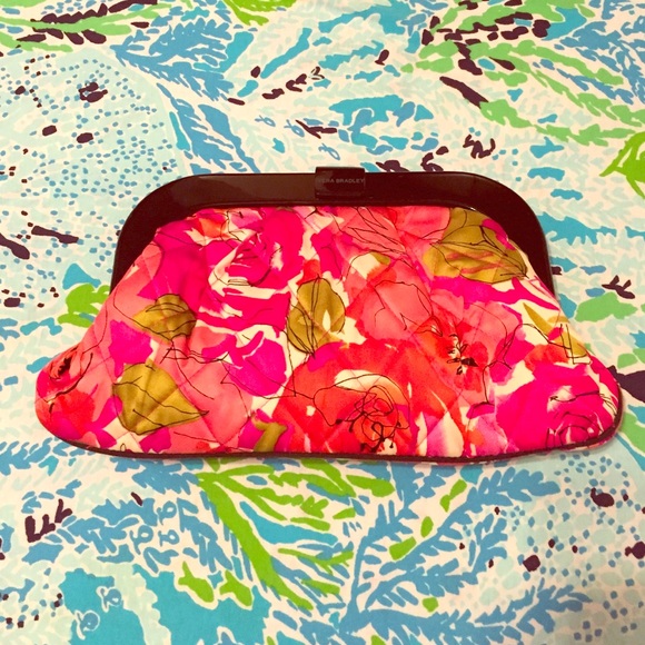 Vera Bradley satin clutch purse