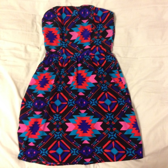 Strapless Aztec Summer Dress - Picture 1 of 1