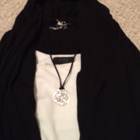 Gap black open cardigan vest