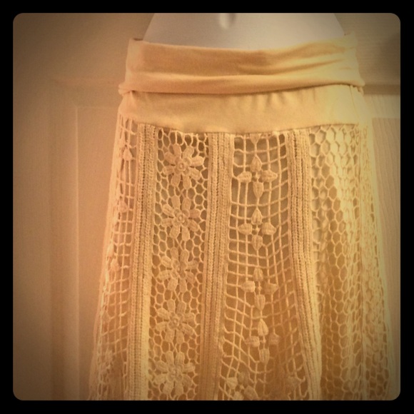 Crochet overlay skirt