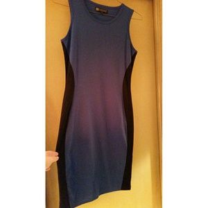 Blue and black dress