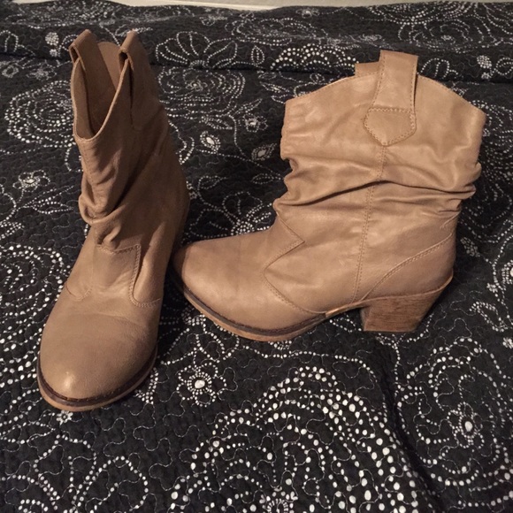 light brown cowboy booties