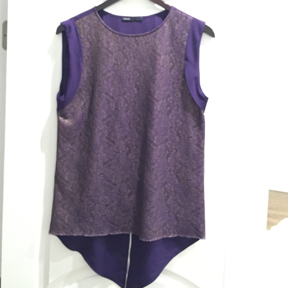 Purple and gold sleeveless top